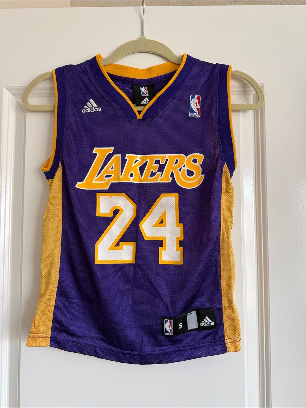 adidas Purple and Gold Lakers #24 Basketball Jersey